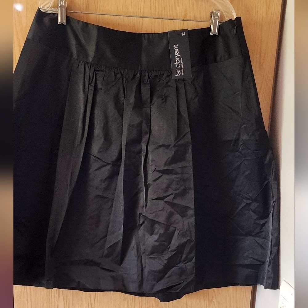 Lane Bryant Black Pleated Skirt
